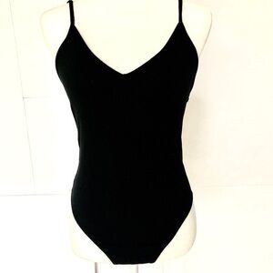 Black bodysuit cotton top size M